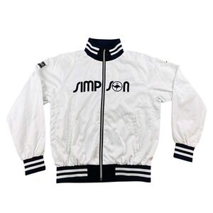 Vintage Simpson Australia Jacket Women‎ S White Lightweight Full Zip Mesh Line